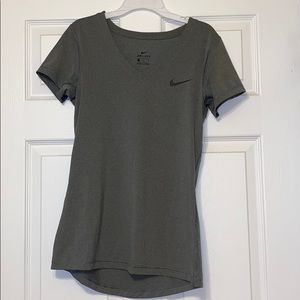women’s grey nike dri-fit top!
